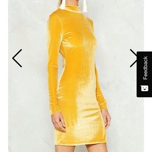Nasty Gal goldenrod mini dress